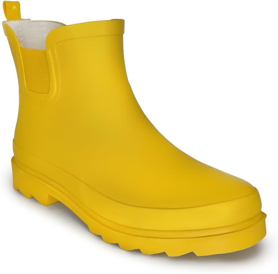 NORTY - Womens Ankle Rain Boots - Ladies Waterproof Winter Spring Garden Boot runs ½ size large