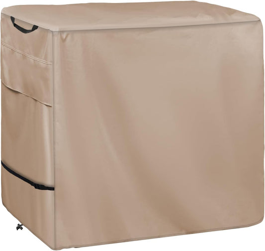 Outdoor Prep Table Cover - Heavy Duty Waterproof Cover for Outdoor Small Portable Table, Compatible with 36 inch Outdoor Utility Cart and Storage Cabinet,Khaki