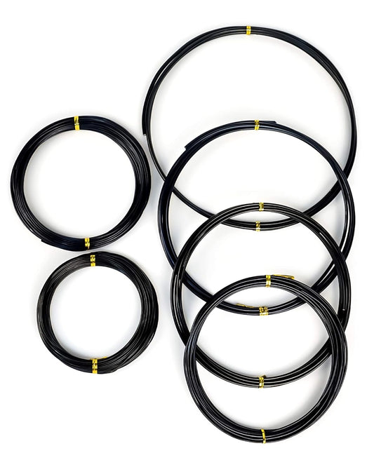 Bonsai Wire, 6 Sizes of 1mm, 1.5mm, 2mm, 2.5mm, 3mm, 4mm Black Aluminum Wire, Total 152 Feet Bonsai Tool Kit, 300 Grams Bonsai Tree Wire for Bonzai Trees Indoor by MoHern