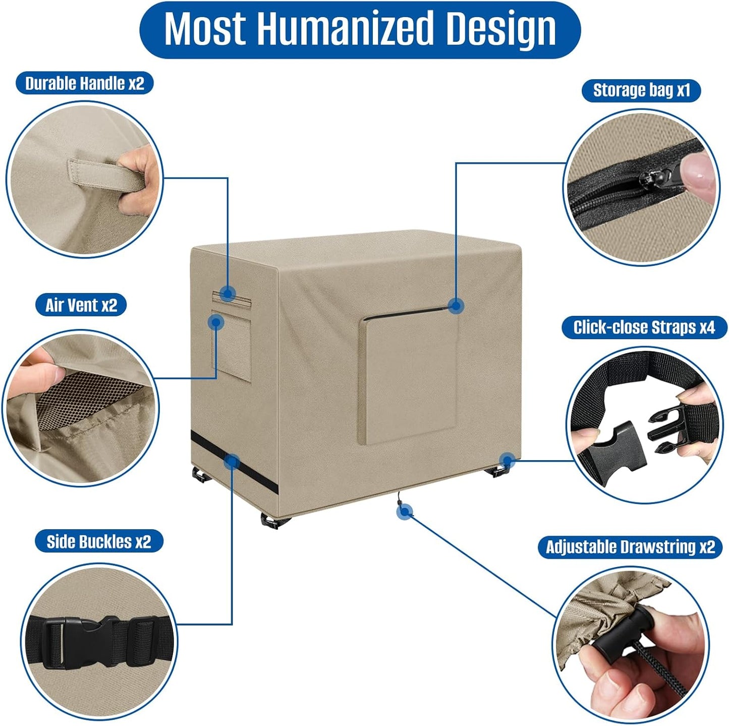 SIRUITON Outdoor Bar Cart Cover for 30 Inch Portable Outdoor Table, Heavy Duty 600D Oxford Fabric Outdoor Waterproof BBQ/Worktable Metal Movable Table Cover